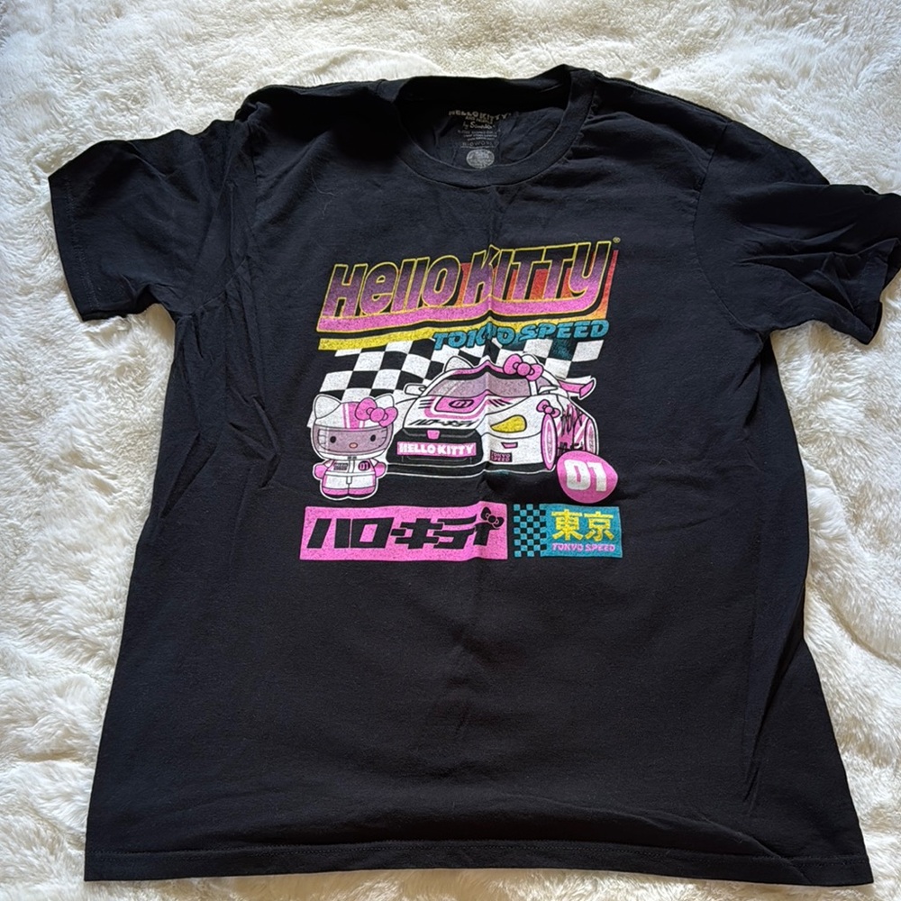 Hello Kitty Black and Pink Graphic Tee